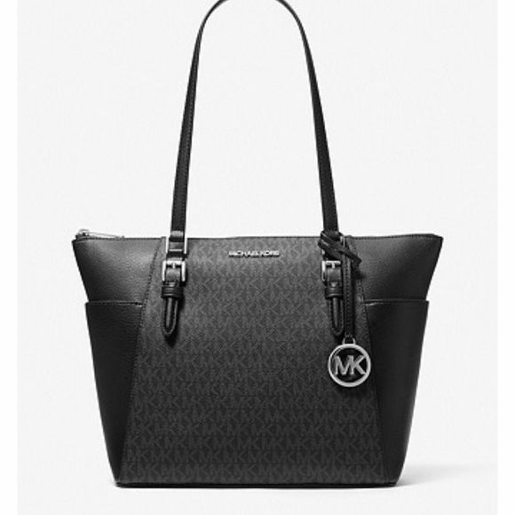 NWT Charlotte Logo Top Zip Tote - Picture 13 of 13